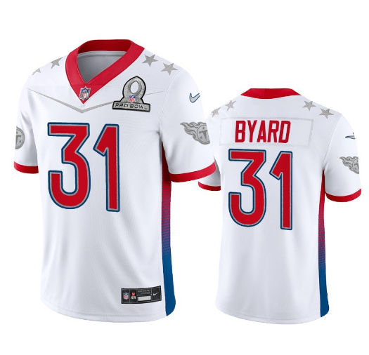 Men's White Tennessee Titans #31 Kevin Byard 2022 Pro Bowl Stitched Jersey